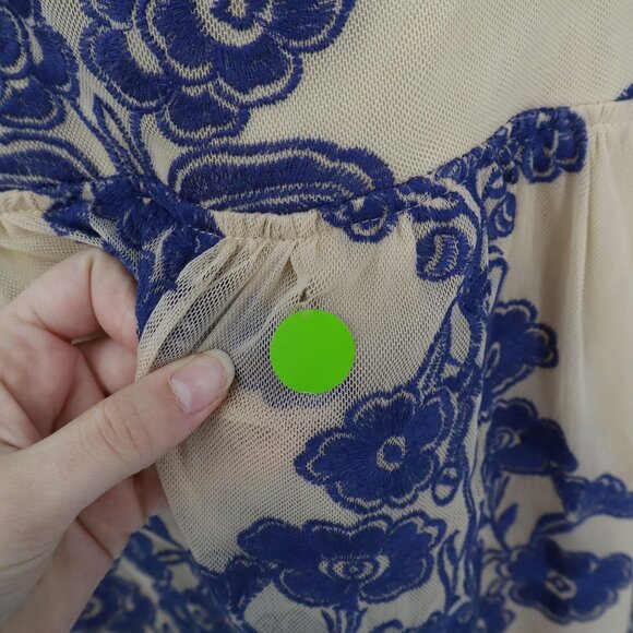 For Love & Lemons Temecula Mini Dress Womens XS Blue Boho Festival Feminine - Picture 6 of 16